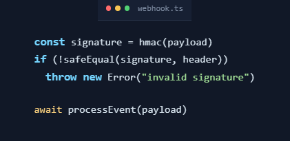 Webhook Billing code preview